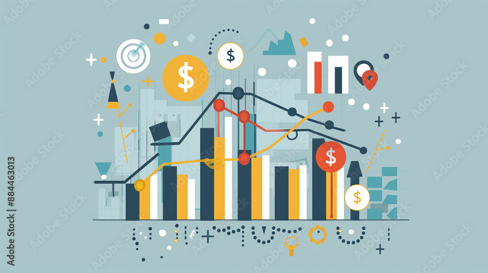 financial development in business showcasing increasing chart financial development in business showcasing increasing chart