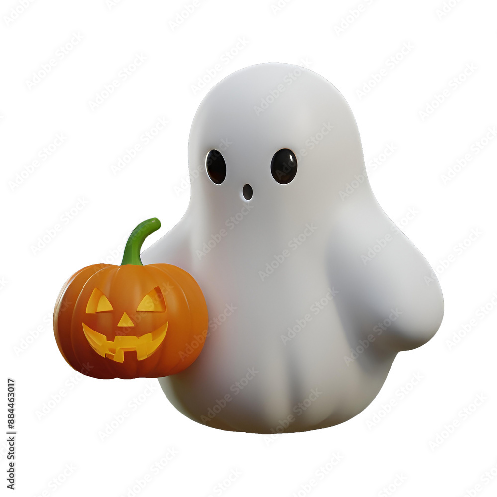 This image shows a cute ghost holding a Halloween pumpkin with a transparent background. This image shows a cute ghost holding a Halloween pumpkin with a transparent background.