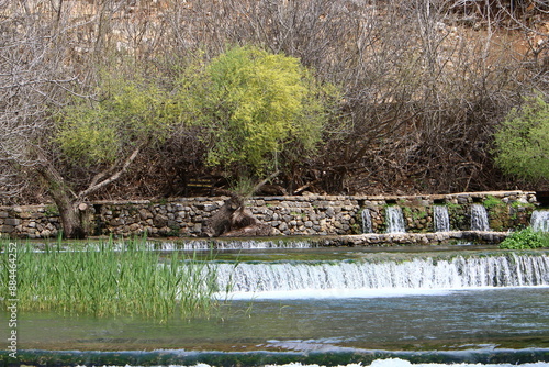 Banias Israel 05 02 2024 . Banias is an ancient temple and fortress of Pan and a nature reserve.