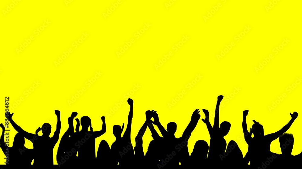 Animated videos of crowded audiences' shadows Animated videos of crowded audiences' shadows