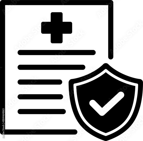 医療保険の書類のアイコン（medical insurance document icon.）
