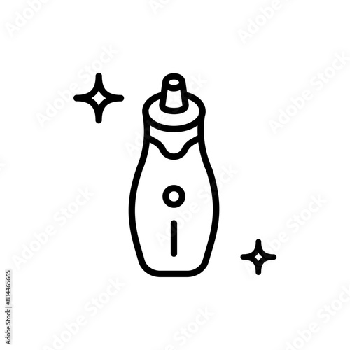 Electric facial cleanser linear sign. Facial cleansing Home Beauty Device outline icon. Cosmetic tools. Face care, Removing Blackhead, unclog pores. Isolated vector simple symbol