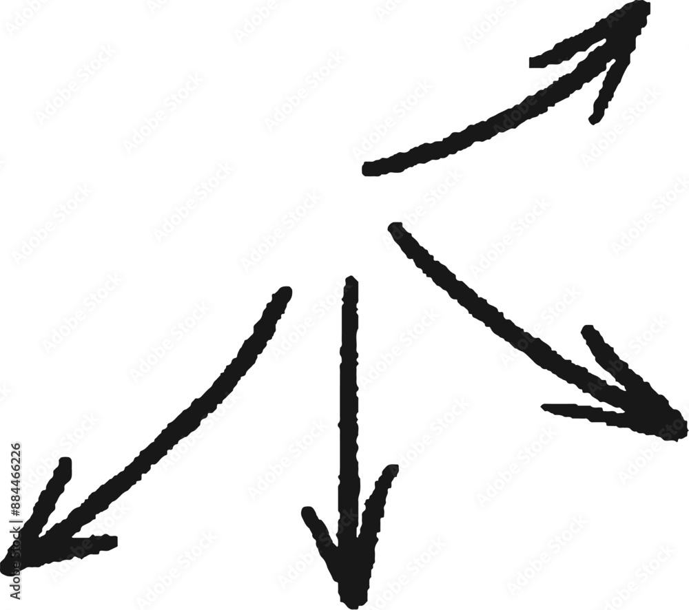 Charcoal hand drawn pencil emphasis arrow. Doodle curved chalk dart. Texture design elements of quirky scribble line. Vector illustration of freehand crayon symbol for hand painted diagrams Charcoal hand drawn pencil emphasis arrow. Doodle curved chalk dart. Texture design elements of quirky scribble line. Vector illustration of freehand crayon symbol for hand painted diagrams