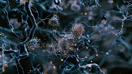 A visual representation of neurotrophic factors molecules that play a crucial role in promoting the survival and maturation of new neurons.