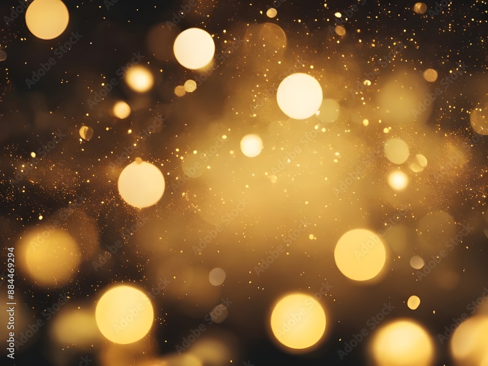 Dynamic Electric Gold Bokeh Lights: Vibrant Luminous Effect Background Dynamic Electric Gold Bokeh Lights: Vibrant Luminous Effect Background