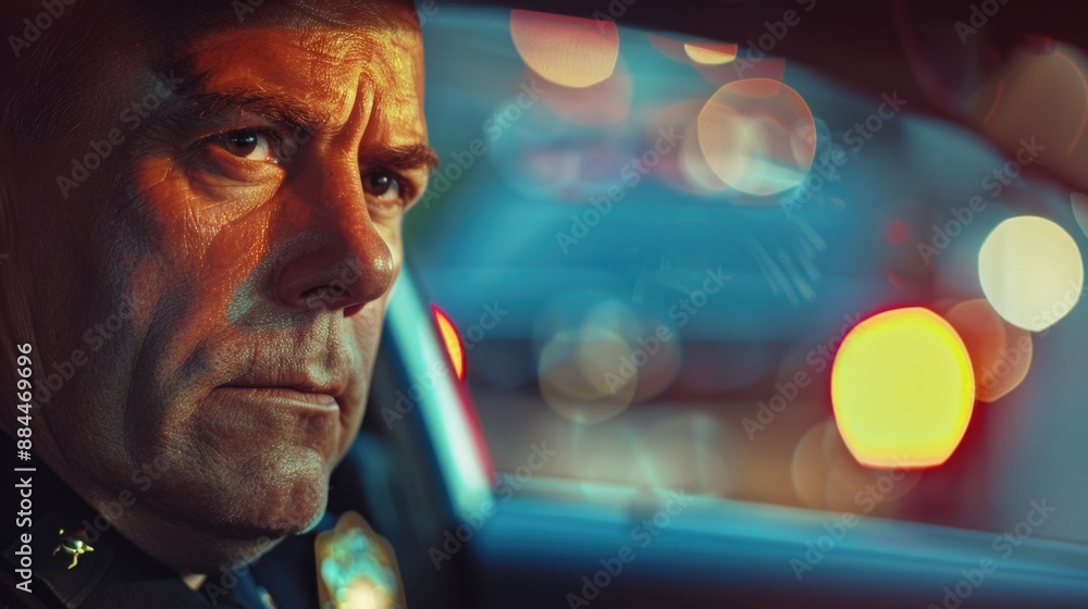 A close-up of a person sitting in a vehicle A close-up of a person sitting in a vehicle