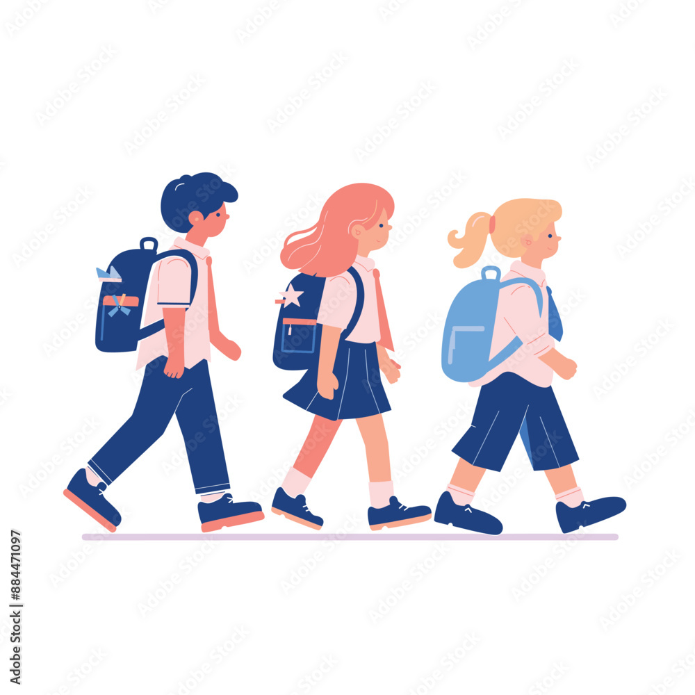 Back to School - kids - boy and girl Back to School - kids - boy and girl