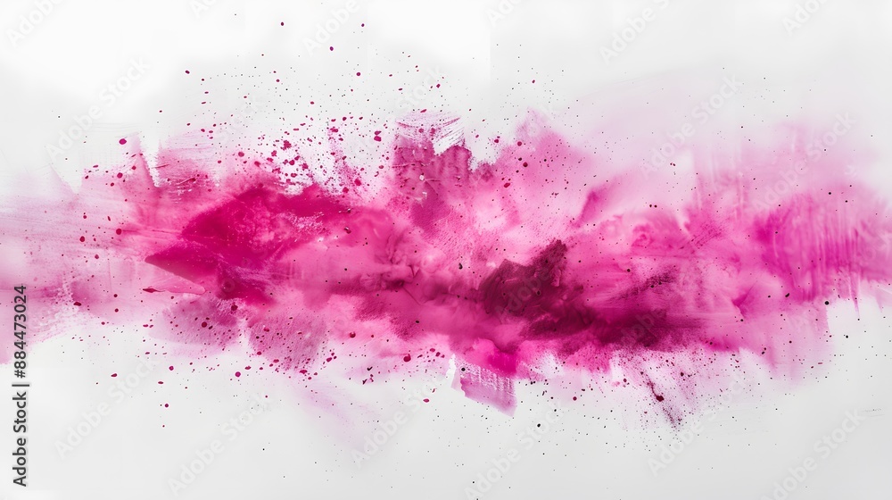 Abstract pink ink watercolor brush stroke on white paper texture background. Grunge art pink watercolor with wash and splashes, hand paint, illustration artistic element for wallpaper, graphic design. Abstract pink ink watercolor brush stroke on white paper texture background. Grunge art pink watercolor with wash and splashes, hand paint, illustration artistic element for wallpaper, graphic design.