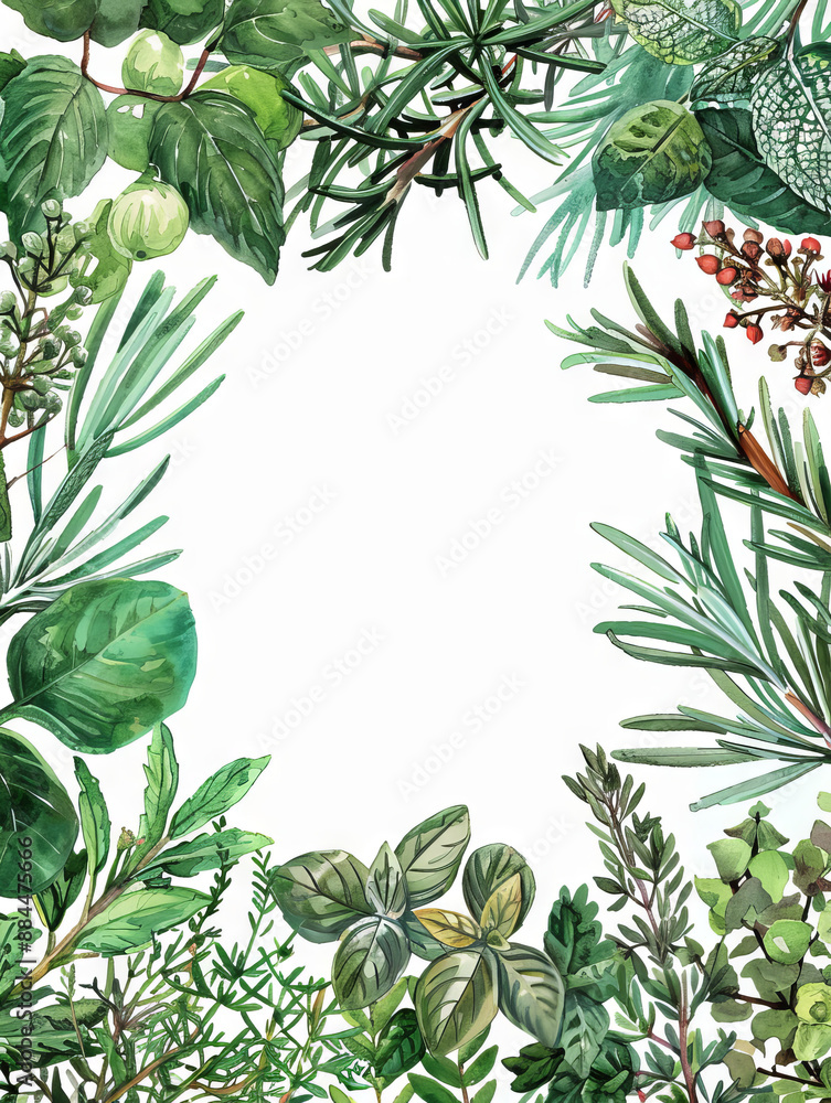 Culinary herb background graphic Culinary herb background graphic