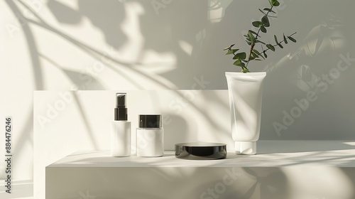 Wallpaper Mural Illuminated Elegance - Beauty Product Glistening in Minimalist Setting with Professional Lighting. Torontodigital.ca