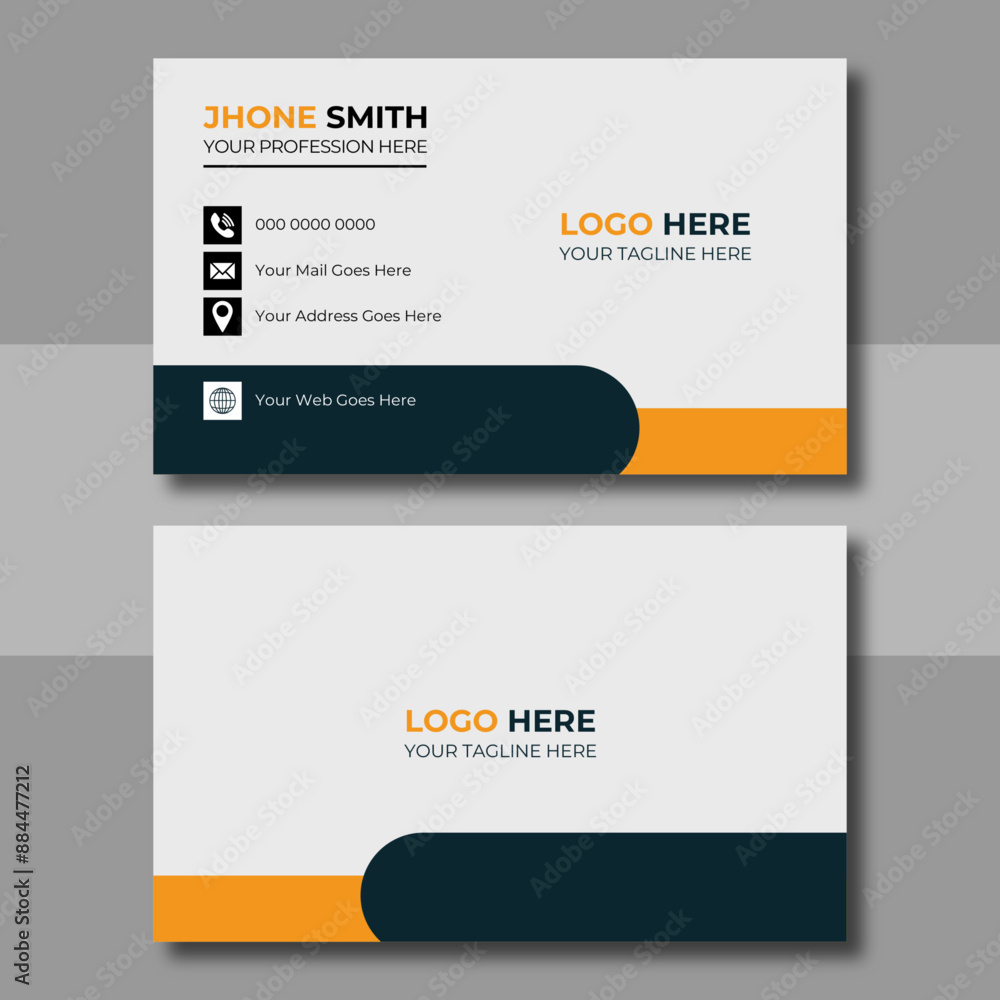 Simple business card design. business card design for business and personal use. print ready, vector illustration design, horizontal layout Simple business card design. business card design for business and personal use. print ready, vector illustration design, horizontal layout