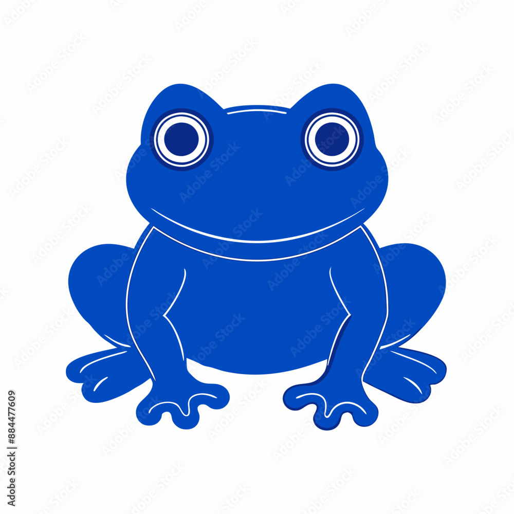 Naklejka premium frog cartoon waving