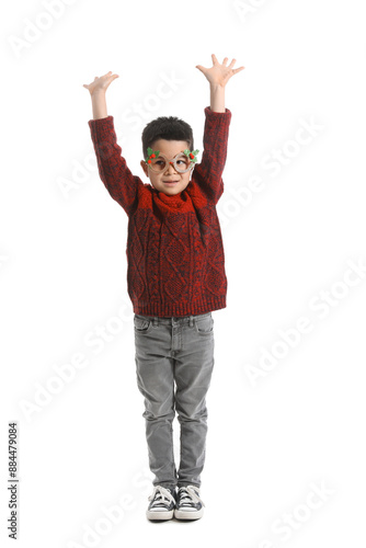 Cute little boy in paper ey...