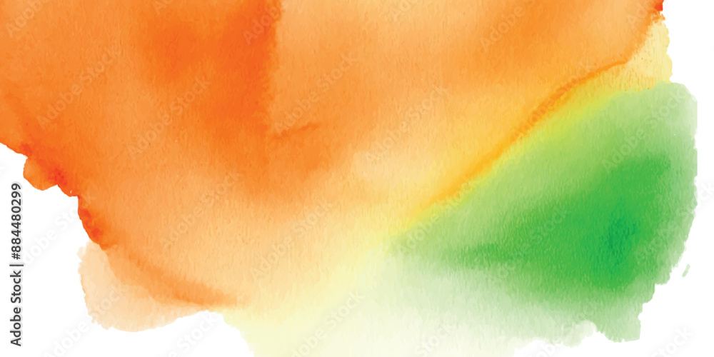 Naklejka premium Indian tri watercolor background vector file 