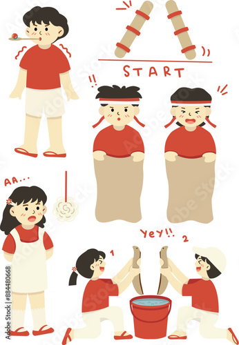 Illustration of the August 17th Children's Competition to Commemorate Indonesia's Independence Day