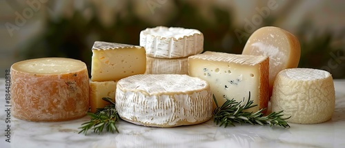 Laboratorygrown cheese samples, dairy alternatives, food innovation photo