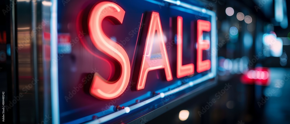 A neon sign with the word A neon sign with the word