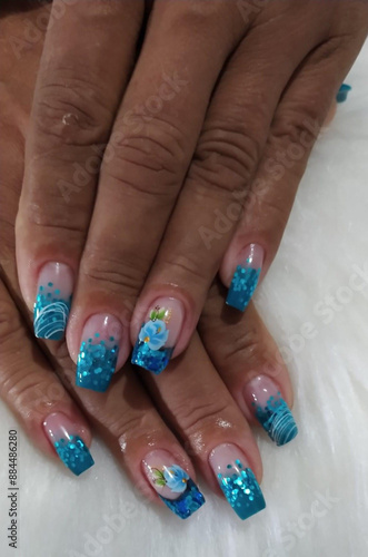 beautiful gel nails done by nail design