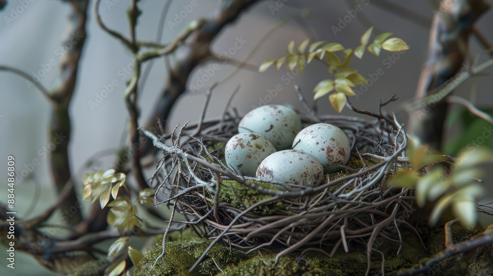 nest with eggs nest with eggs