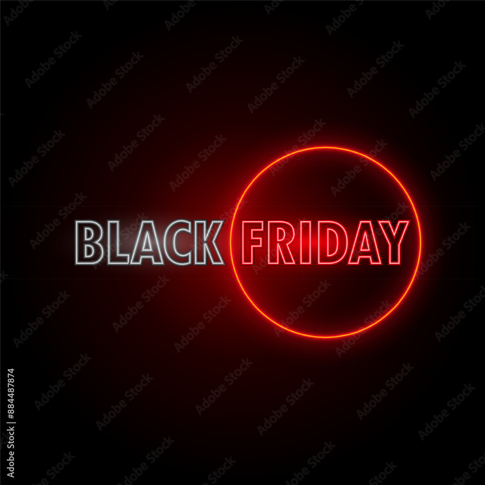 Black friday neon banner, sale vector illustration. Black friday neon banner, sale vector illustration.