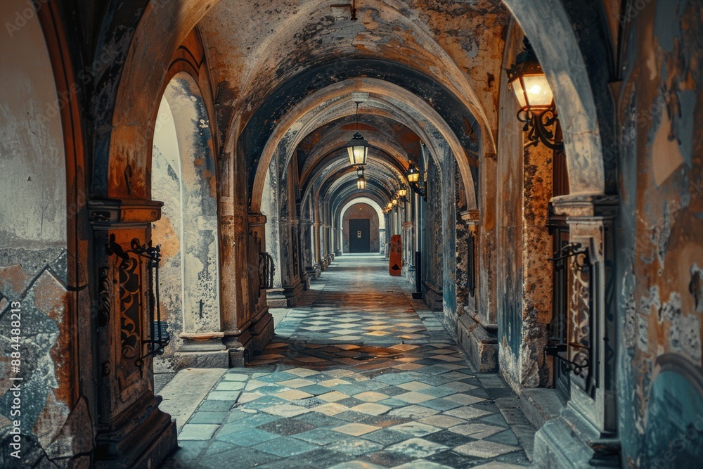 Obraz premium A Glimpse Into the Past: Historic Venue Screenings Under the Arched Ceilings