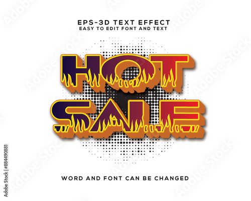 Hot sale 3d text effect with stylist font 