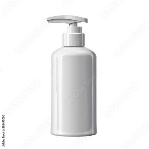 White Lotion Bottle with Pump Dispenser