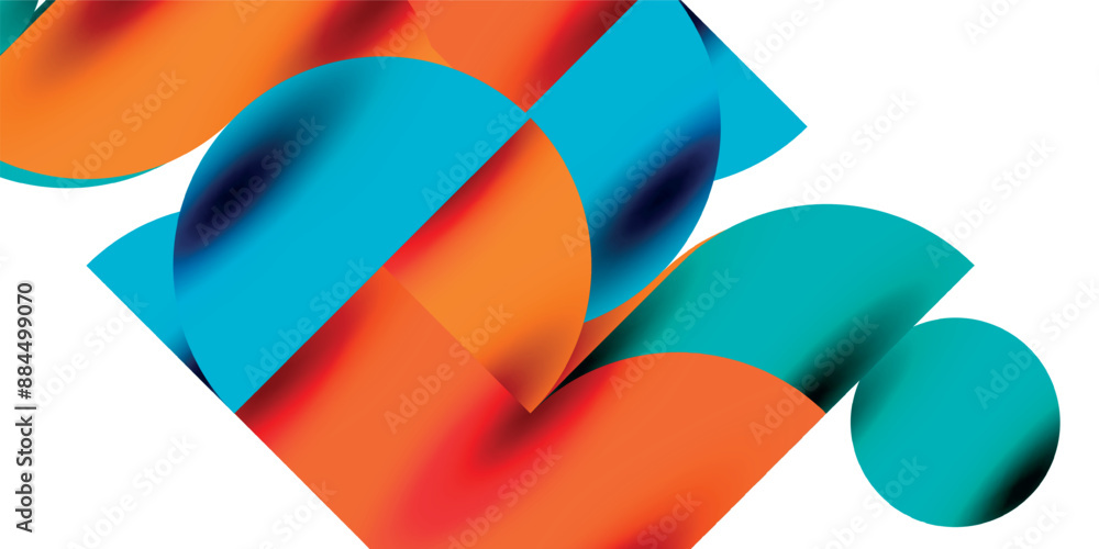 Tech minimal circular shapes geometric art. Vector modern circles Tech minimal circular shapes geometric art. Vector modern circles