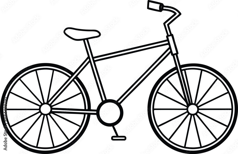 Naklejka premium bike, bycycle vector icon