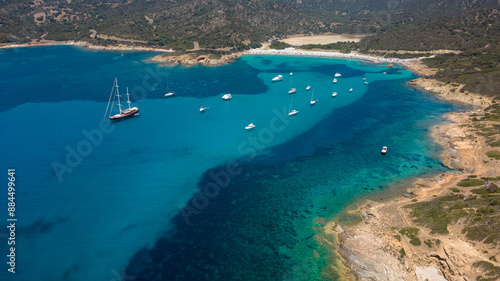 Panorama of the coast of Sardinia in summer, Piscinnì beach © Tommaso