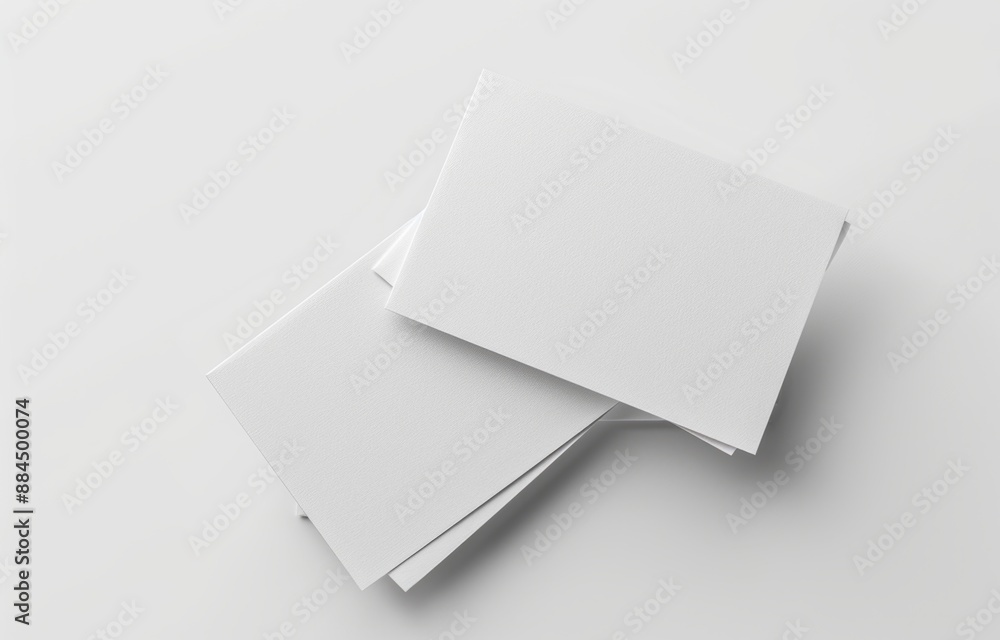 Top view mockup of two blank business cards on white background. Minimalist design template. Top view mockup of two blank business cards on white background. Minimalist design template.