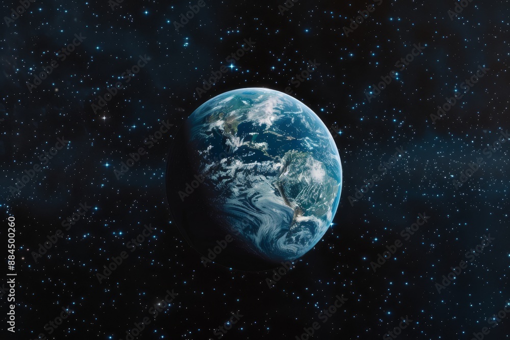 Obraz premium Earth view from outer space background