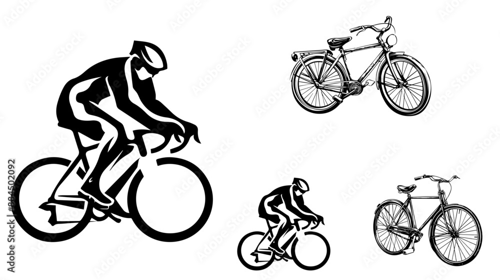 Obraz premium illustration of racing bicycle