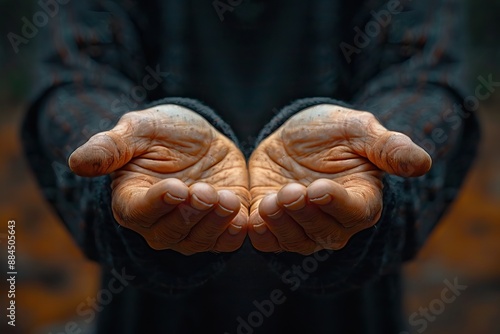 Weathered Hands Offer Hope © Golib Tolibov