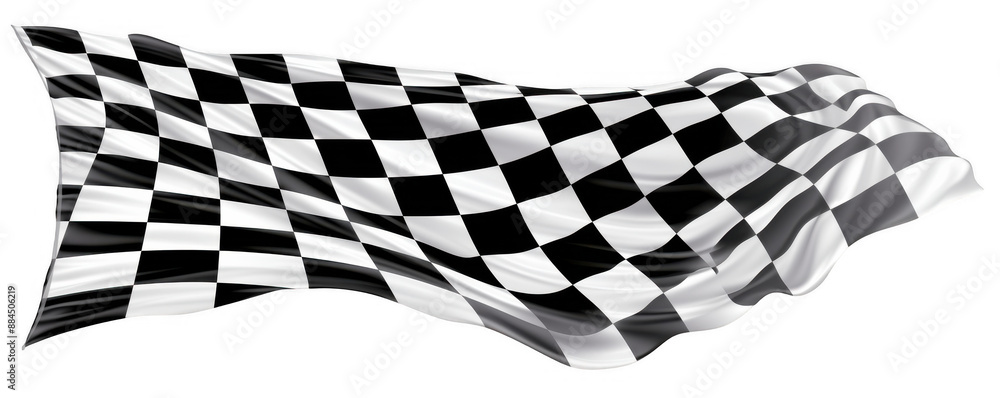 Obraz premium Flowing Checkered Racing Flag