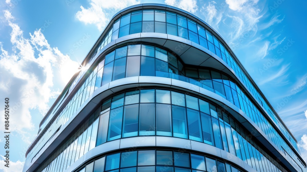 Cutting-edge office building in a business district Cutting-edge office building in a business district