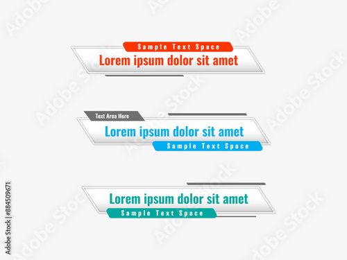 Set Of Bundles lower third design template premium vector