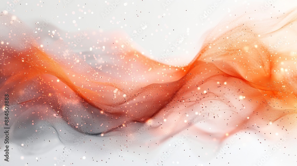 Fototapeta premium Simple abstract shapes in Peach Fuzz color on a white background