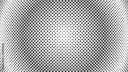 Halftone gradient round texture. Dotted distorted background.