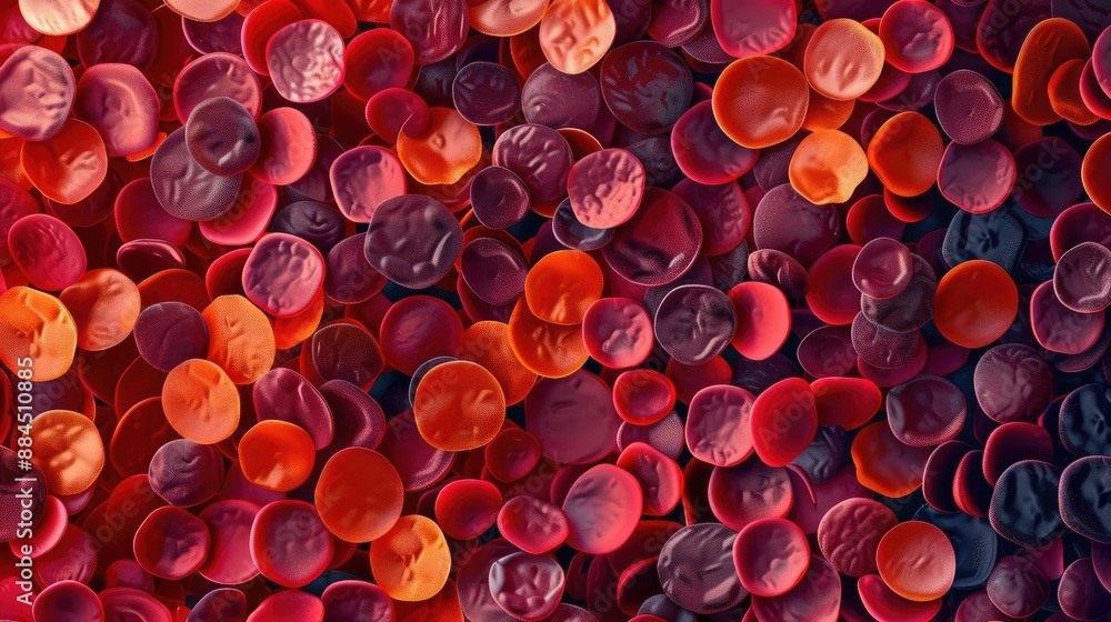 Detailed image of blood cells Detailed image of blood cells