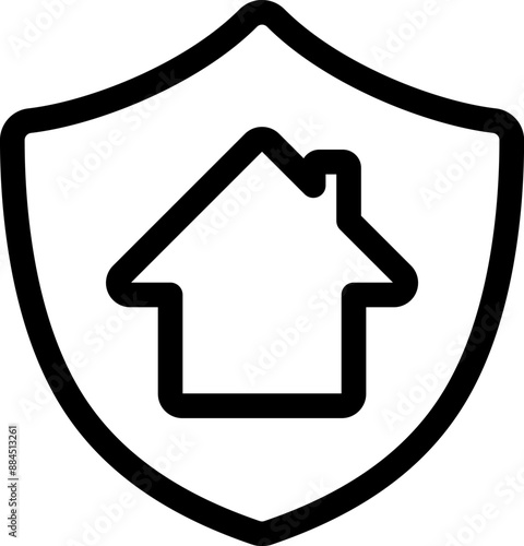 住宅保険のマークのアイコン（Home insurance mark icon）