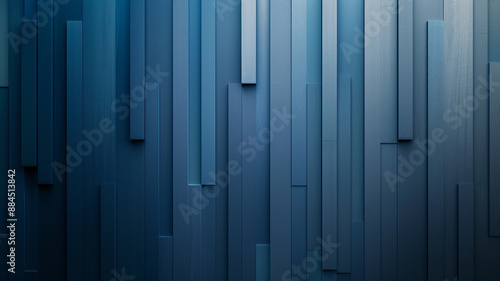 A Minimalist Design Featuring a Series of Vertical Bars in Shades of Blue