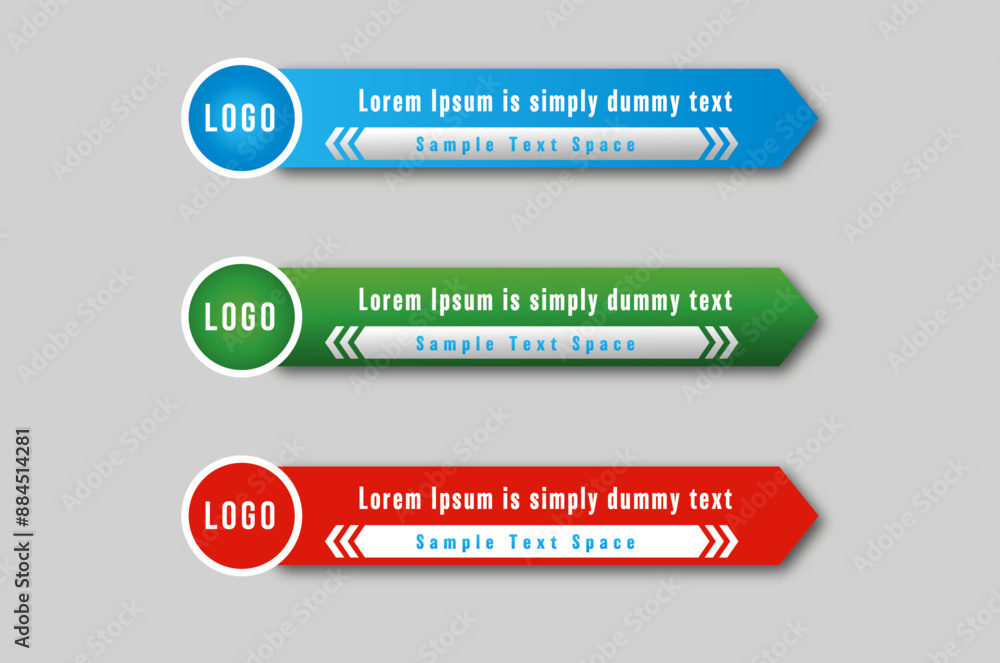 Modern Lower third banner vector template. Modern Lower third banner vector template.