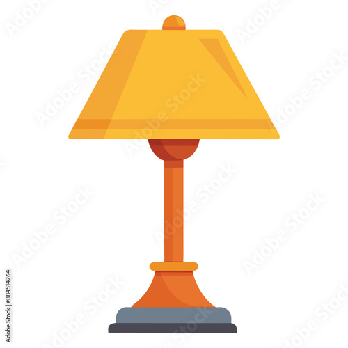 illustration of table lamp isolated on white