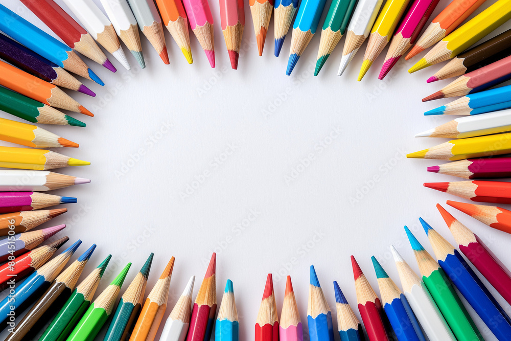 Pens color, back to school card background frame image Pens color, back to school card background frame image