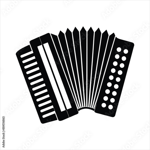 accordion silhouette vector