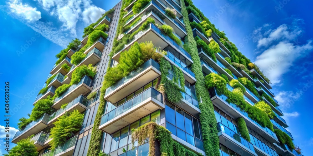 Modern Building With Green Walls, Green Architecture, Sustainable Design, Urban Greenery, Eco-Friendly Building, Urban Nature, Green Walls Modern Building With Green Walls, Green Architecture, Sustainable Design, Urban Greenery, Eco-Friendly Building, Urban Nature, Green Walls