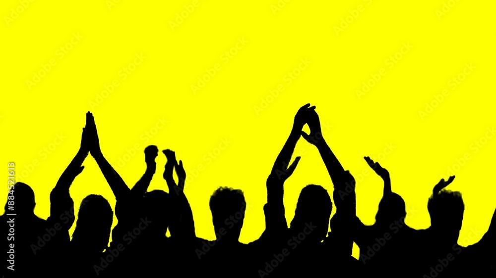 Animated videos of crowded audiences' shadows Animated videos of crowded audiences' shadows