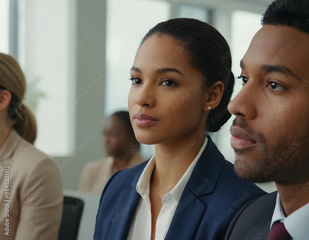 Close portrait of black businesswoman standing in a with her team member and looking in their front, blurred background with copy space, Corporate woman, An Exquisite Portrait of Elegance and Close portrait of black businesswoman standing in a with her team member and looking in their front, blurred background with copy space, Corporate woman, An Exquisite Portrait of Elegance and