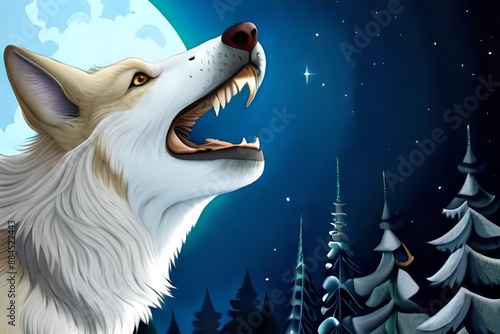 wolf in the snow